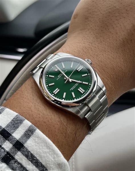 rolex green oyster perpetual 41|rolex oyster perpetual date.